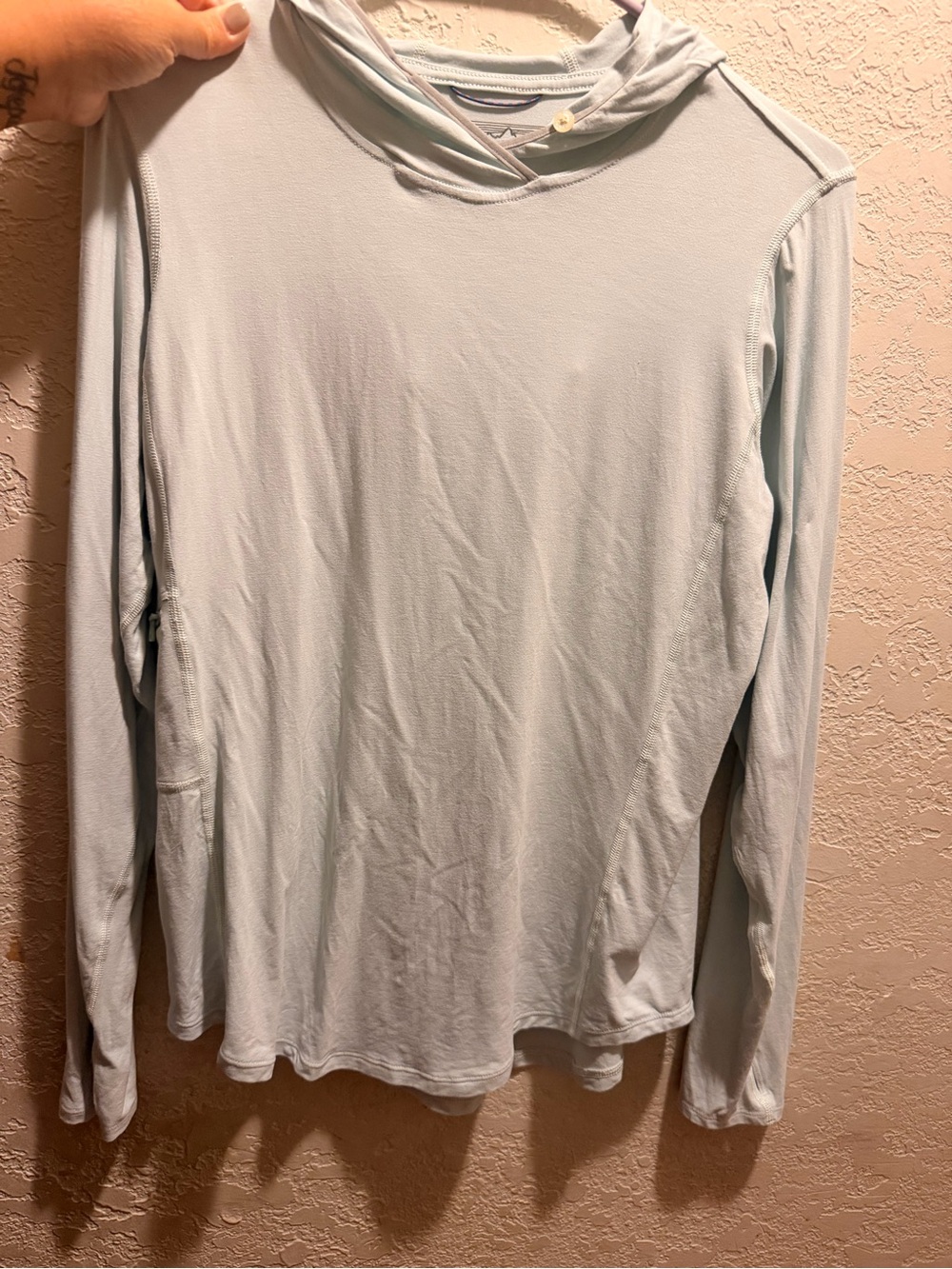 Patagonia Light Blue Women's  Long-Sleeve Sun Hoodie Tee